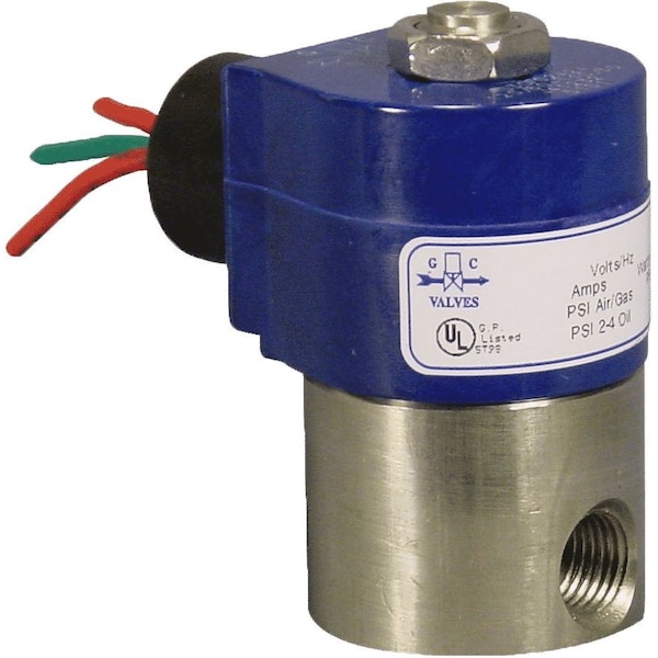 Solenoid Valve, 2-Way, Normally Closed, 120V/60V, 110V/50V, Direct Acting, EPR